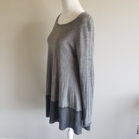 Eileen Fisher Long Lightweight Sweater Gray Long Sleeve Soft Merino Wool Size XS - Picture 3 of 7